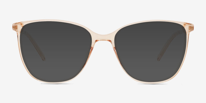 Study Pink MetalEyeglass Frames from EyeBuyDirect, with Tinted Lenses
