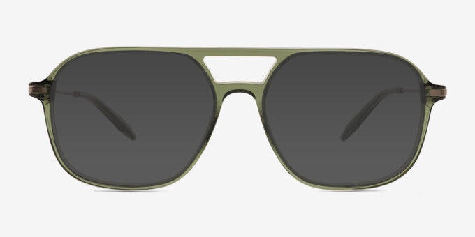 Vandermeer Green MetalEyeglass Frames from EyeBuyDirect, with Tinted Lenses