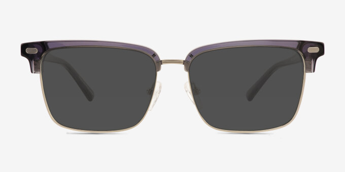 Fenwick Blue MetalEyeglass Frames from EyeBuyDirect, with Tinted Lenses