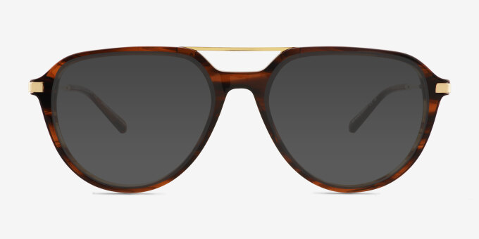 Grafton Brown MetalEyeglass Frames from EyeBuyDirect, with Tinted Lenses