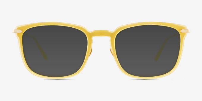 Clayton Yellow AcetateEyeglass Frames from EyeBuyDirect, with Tinted Lenses