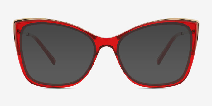 Dorothy Red AcetateEyeglass Frames from EyeBuyDirect, with Tinted Lenses