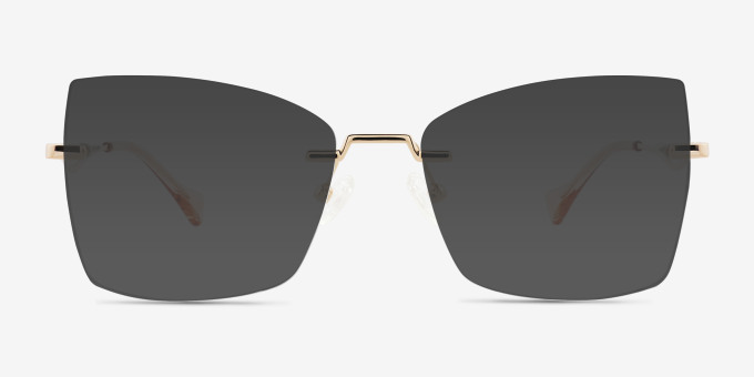 Brimstone Gold MetalEyeglass Frames from EyeBuyDirect, with Tinted Lenses