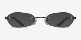 Summer Gunmetal Métal Montures de lunettes de vue d'EyeBuyDirect, with Tinted Lenses