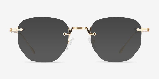 Gadsby Gold MetalEyeglass Frames from EyeBuyDirect, with Tinted Lenses