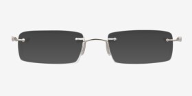 Alonso Argenté Métal Montures de lunettes de vue d'EyeBuyDirect, with Tinted Lenses