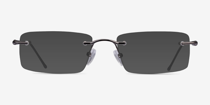 Pickering Gunmetal MetalEyeglass Frames from EyeBuyDirect, with Tinted Lenses
