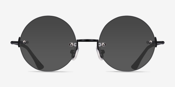 Palo Alto Noir MétalMontures de lunettes de vue d'EyeBuyDirect, Avec des Verres Teintés