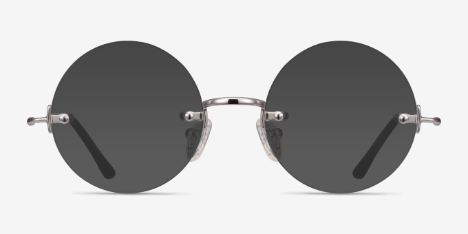 Palo Alto Argenté MétalMontures de lunettes de vue d'EyeBuyDirect, Avec des Verres Teintés