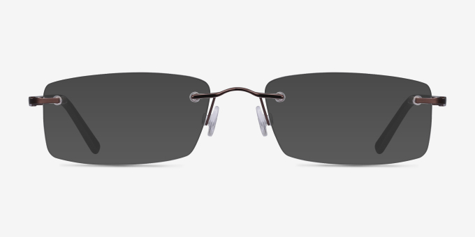 Edison Brown MetalEyeglass Frames from EyeBuyDirect, with Tinted Lenses