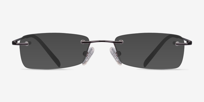 South Gunmetal MetalEyeglass Frames from EyeBuyDirect, with Tinted Lenses
