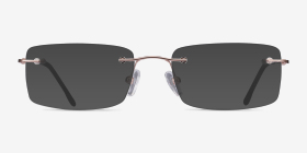 Woodrow  Golden  Métal Montures de lunettes de vue d'EyeBuyDirect, with Tinted Lenses
