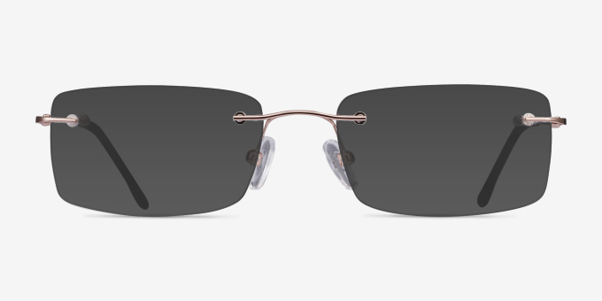 Woodrow Golden MetalEyeglass Frames from EyeBuyDirect, with Tinted Lenses