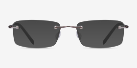 Dimension Gunmetal Titanium Montures de lunettes de vue d'EyeBuyDirect, with Tinted Lenses