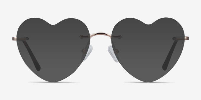 Amore Golden MetalEyeglass Frames from EyeBuyDirect, with Tinted Lenses