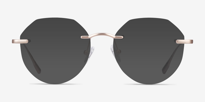 Sahar Gold MetalEyeglass Frames from EyeBuyDirect, with Tinted Lenses