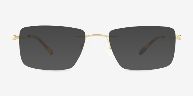 Inglewood Gold Alternative MaterialsEyeglass Frames from EyeBuyDirect, with Tinted Lenses