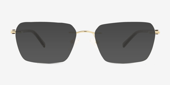 Greystone Gold AcetateEyeglass Frames from EyeBuyDirect, with Tinted Lenses