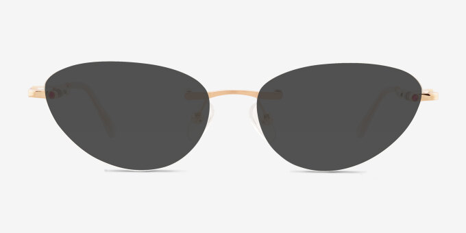 Chamberlain Rose Gold MetalEyeglass Frames from EyeBuyDirect, with Tinted Lenses