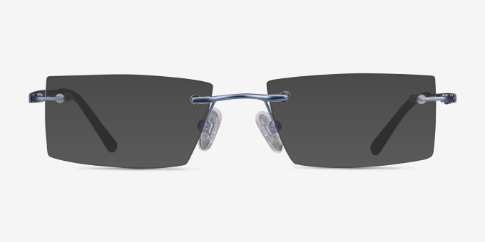 Primo Bleu MétalMontures de lunettes de vue d'EyeBuyDirect, Avec des Verres Teintés
