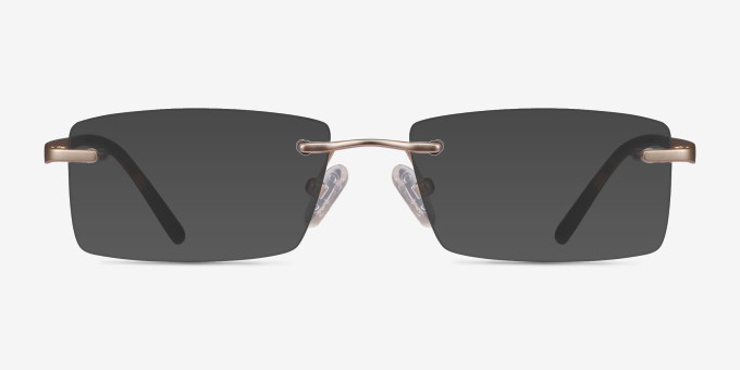 Noble Golden MetalEyeglass Frames from EyeBuyDirect, with Tinted Lenses