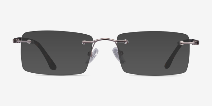 Orion Light Gunmetal MetalEyeglass Frames from EyeBuyDirect, with Tinted Lenses