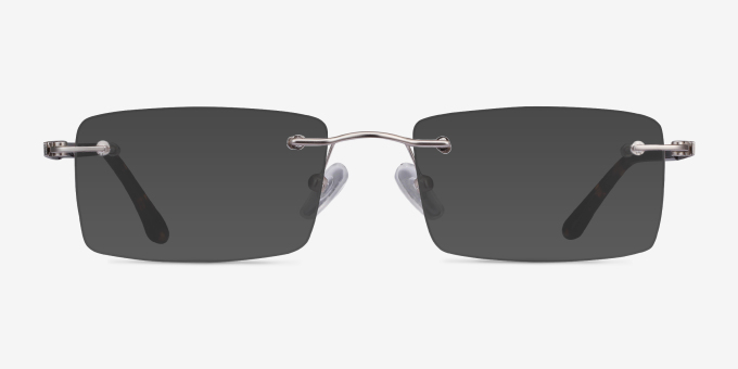 Orion Silver MetalEyeglass Frames from EyeBuyDirect, with Tinted Lenses