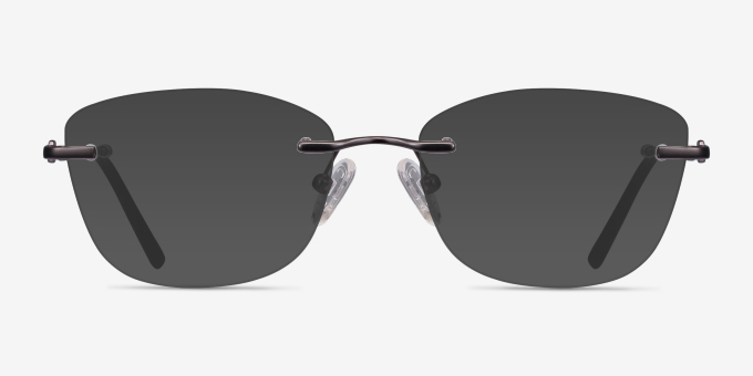 Vince Gunmetal MetalEyeglass Frames from EyeBuyDirect, with Tinted Lenses
