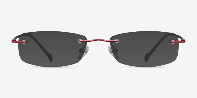 Lithe Cinnamon Red MetalEyeglass Frames from EyeBuyDirect, with Tinted Lenses