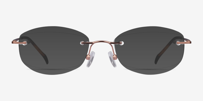Lithe Or rose MétalMontures de lunettes de vue d'EyeBuyDirect, Avec des Verres Teintés