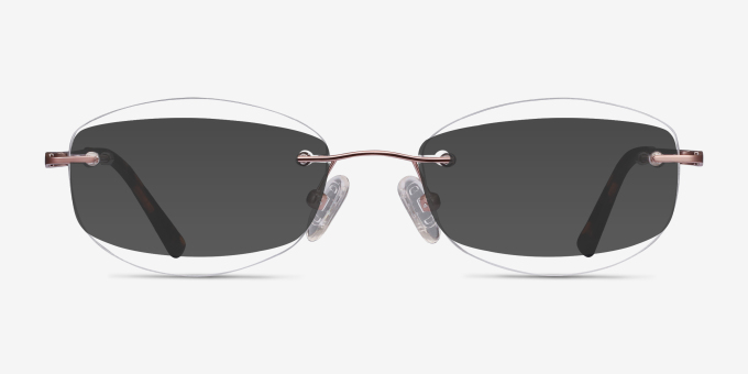 Athena Rose Gold MetalEyeglass Frames from EyeBuyDirect, with Tinted Lenses