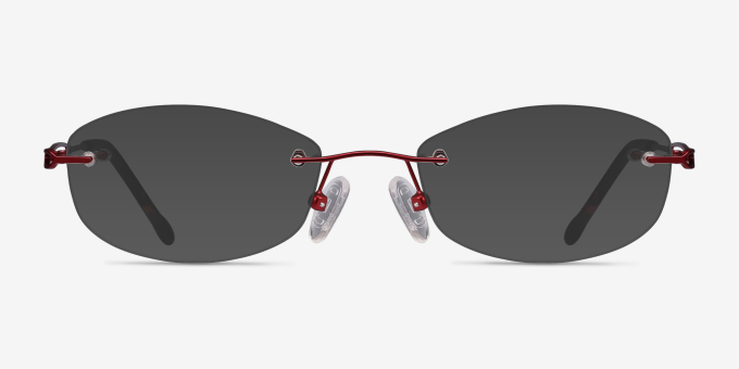 Create Burgundy MetalEyeglass Frames from EyeBuyDirect, with Tinted Lenses