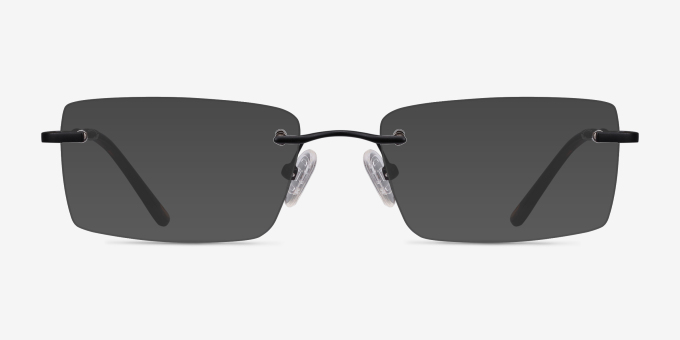 Enterprise Black MetalEyeglass Frames from EyeBuyDirect, with Tinted Lenses