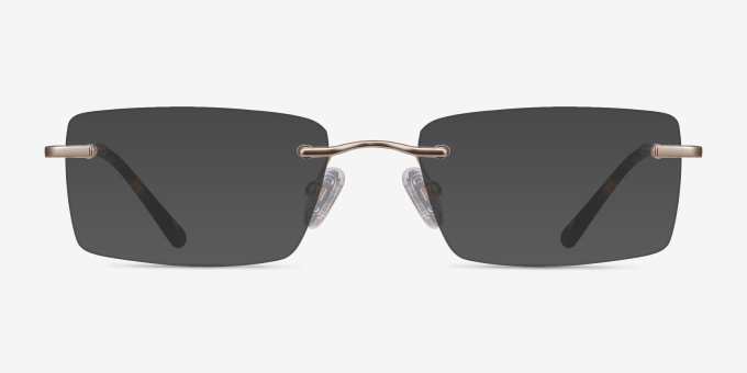Enterprise Gold MetalEyeglass Frames from EyeBuyDirect, with Tinted Lenses