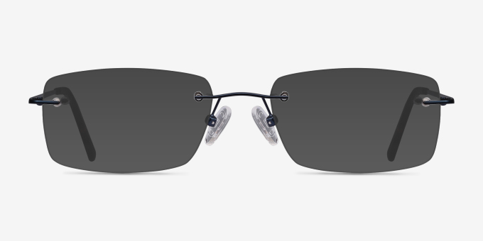 Forge Navy MetalEyeglass Frames from EyeBuyDirect, with Tinted Lenses