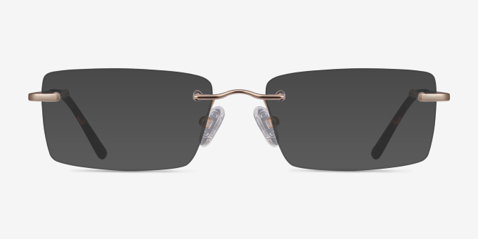 Bold Gold MetalEyeglass Frames from EyeBuyDirect, with Tinted Lenses