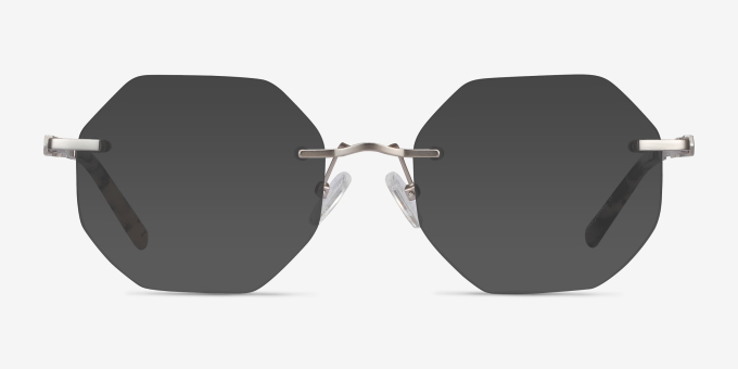 Glas Silver MetalEyeglass Frames from EyeBuyDirect, with Tinted Lenses