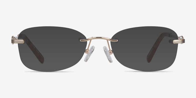 Scene Gold MetalEyeglass Frames from EyeBuyDirect, with Tinted Lenses