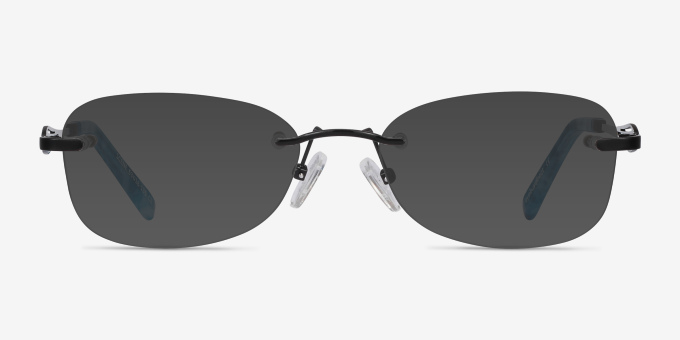 Scene Black MetalEyeglass Frames from EyeBuyDirect, with Tinted Lenses