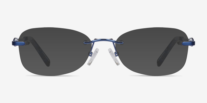 Scene Blue MetalEyeglass Frames from EyeBuyDirect, with Tinted Lenses