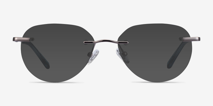 Feel Argenté MétalMontures de lunettes de vue d'EyeBuyDirect, Avec des Verres Teintés