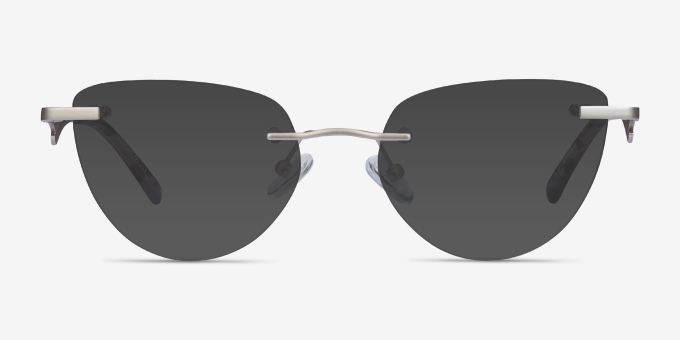 Harmony Matte Gunmetal MetalEyeglass Frames from EyeBuyDirect, with Tinted Lenses