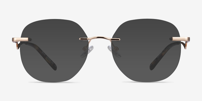 Belle Gold MetalEyeglass Frames from EyeBuyDirect, with Tinted Lenses
