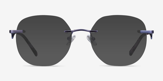 Belle Purple MetalEyeglass Frames from EyeBuyDirect, with Tinted Lenses