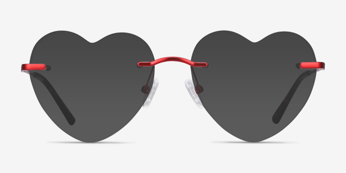 Amore Burgundy MétalMontures de lunettes de vue d'EyeBuyDirect, Avec des Verres Teintés