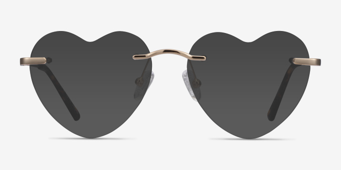 Amore Doré MétalMontures de lunettes de vue d'EyeBuyDirect, Avec des Verres Teintés