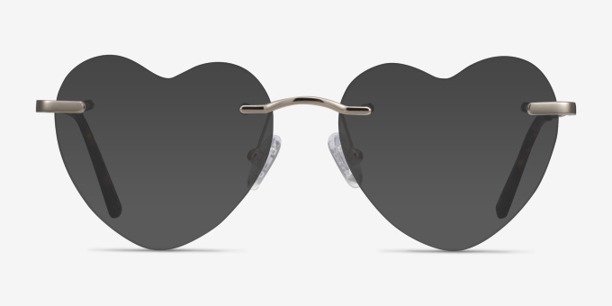 Amore Silver MetalEyeglass Frames from EyeBuyDirect, with Tinted Lenses