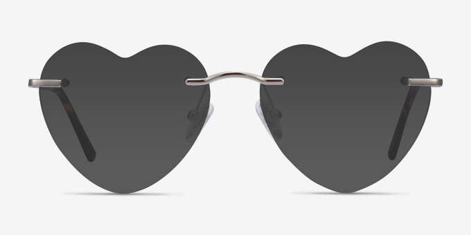 Bae Silver MetalEyeglass Frames from EyeBuyDirect, with Tinted Lenses