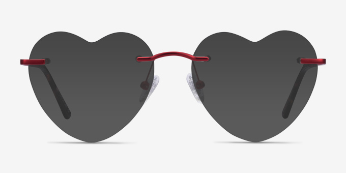 Bae Burgundy MetalEyeglass Frames from EyeBuyDirect, with Tinted Lenses