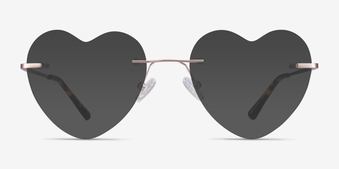 Love Rose Gold MetalEyeglass Frames from EyeBuyDirect, with Tinted Lenses